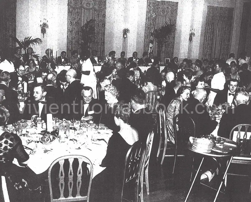 Although Dr. Blalock had inscribed his Karsh photo to Vivien Thomas “to whom I owe so much,” Blalock’s prejudices against Black people were so vehement that he refused to allow Mr. and Mrs. Vivien Thomas to this elaborate 1960 celebration dinner held in Blalock’s honor.